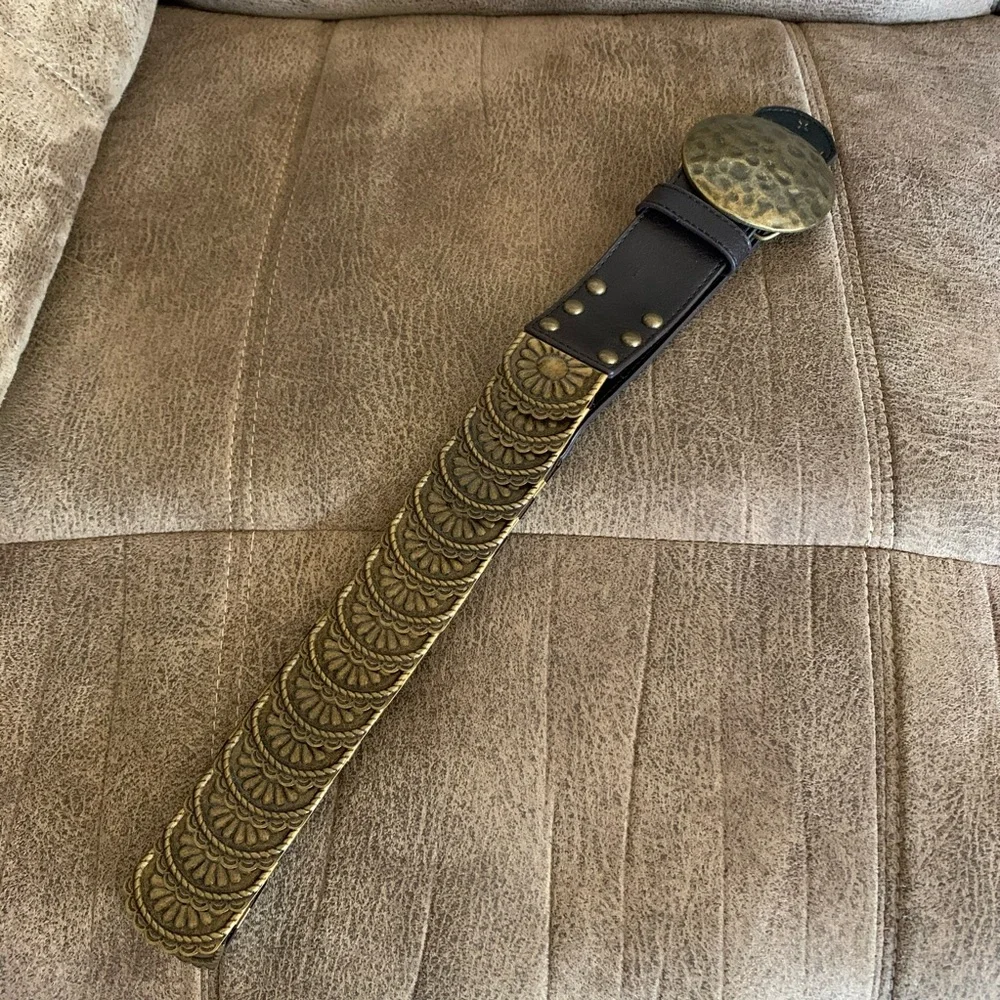 Vintage Leather/Metal Belt